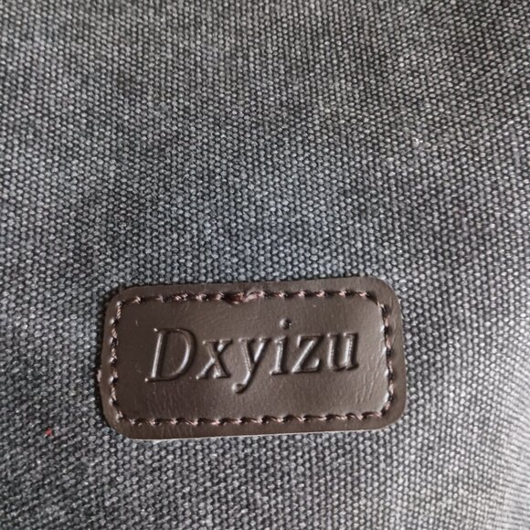 DXYIZU Convertible Dark Gray Canvas Crossbody Tote Backpack Bag - Picture 4 of 12